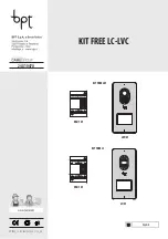 Preview for 1 page of Bpt LC/01 LVC/01 Manual