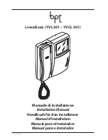 Bpt Linea Basic YVL 301 Installation Manual preview