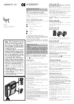 Bpt LINEAKIT Instructions For Use And Installation preview