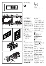 Bpt NC/321 Instructions For Use And Installation preview