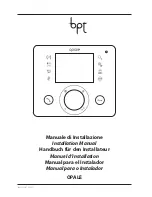 Preview for 1 page of Bpt OPALE Installation Manual