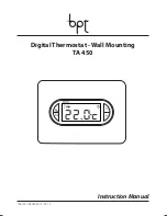 Bpt TA 450 Instruction Manual preview