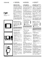 Preview for 1 page of Bpt VDX/400 Installation Instructions