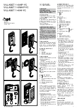 Bpt VILLASET HP-YC Series Installation Instructions Manual preview