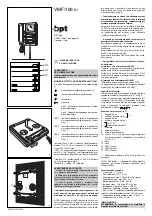 Bpt VMF/100.01 Instructions For Use And Installation preview