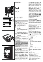 Preview for 1 page of Bpt VMF/106 Instructions For Use And Installation