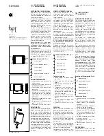 Preview for 1 page of Bpt XDV/304 Installation Instructions