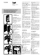 Preview for 1 page of Bpt YC/300 Installation Instructions