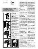 Bpt YC/300A Instructions For Use And Installation preview