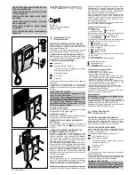 Preview for 1 page of Bpt YKP/200+YV(YVC) Instructions For Use And Installation