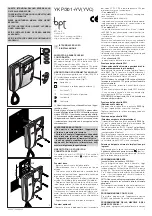 Preview for 1 page of Bpt YKP/301+YV Instructions For Use And Installation