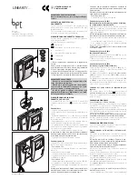 Bpt YKP 301 Instructions For Use And Installation preview