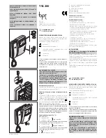 Preview for 1 page of Bpt YVL200 Instructions For Use And Installation