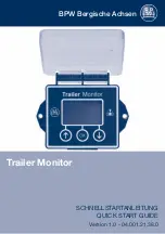 BPW Trailer Monitor Quick Start Manual предпросмотр