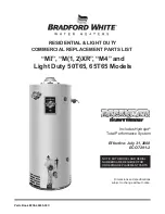 Bradford White 50T65 Replacement Parts List Manual предпросмотр