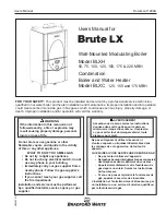 Bradford White Brute LX BLXCW-125 User Manual предпросмотр