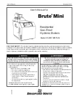 Предварительный просмотр 1 страницы Bradford White Brute Mini User Manual