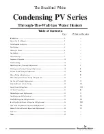 Предварительный просмотр 2 страницы Bradford White Condensing PV Series Service Manual