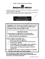 Preview for 1 page of Bradford White DS140S Installation And Operating Instruction Manual