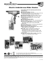 Предварительный просмотр 1 страницы Bradford White Electric Instantaneous Water Heaters Specification Sheet