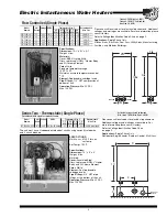 Предварительный просмотр 3 страницы Bradford White Electric Instantaneous Water Heaters Specification Sheet