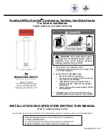 Предварительный просмотр 1 страницы Bradford White EverHot TGHE-160I-N Installation And Operation Instruction Manual