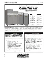 Bradford White LAARS OmniTherm OCH1250 Installation And Operation Instructions Manual предпросмотр