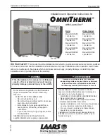 Bradford White LAARS OmniTherm ONH1250 Installation And Operation Instructions Manual preview