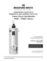 Предварительный просмотр 1 страницы Bradford White PDX2 Replacement Parts List Manual