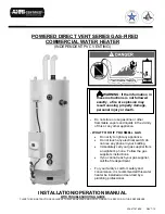 Предварительный просмотр 1 страницы Bradford White POWERED DIRECT VENT SERIES GAS-FIRED COMMERCIAL WATER HEATER Installation & Operation Manual