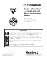 Предварительный просмотр 1 страницы Bradley 1C TouchTime Installation