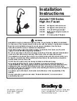 Предварительный просмотр 1 страницы Bradley Aerada 1100 Series Installation Instructions Manual