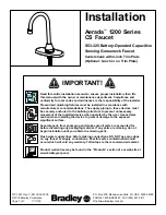 Предварительный просмотр 1 страницы Bradley Aerada 1200 Series Installation Manual