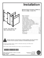 Preview for 1 page of Bradley Bradmar 700 Series Installation Manual