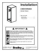 Bradley CBSHWR9000 Installation Manual предпросмотр