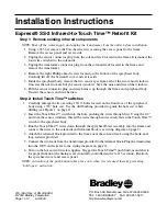 Bradley Express SS-2 Infrared-to-Touch Time Installation Instructions preview