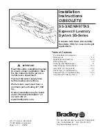 Bradley Express SS Series Installation Instructions Manual предпросмотр