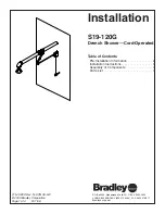 Preview for 1 page of Bradley S19-120G Installation