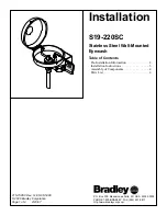 Предварительный просмотр 1 страницы Bradley S19-220SC Installation