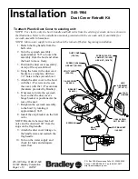 Предварительный просмотр 1 страницы Bradley S45-1964 Installation