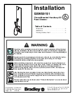 Preview for 1 page of Bradley SXWS9151 Installation