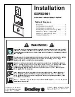 Preview for 1 page of Bradley SXWS9561 Installation Manual