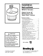 Preview for 54 page of Bradley Terrazzo WF2613 Installation Instructions Manual