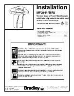 Preview for 1 page of Bradley Terreon Quadra-Fount MF2944/BIR3 Installation Manual