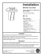 Предварительный просмотр 1 страницы Bradley Terreon Quadra-Fount TouchTime MF2944 Installation Manual