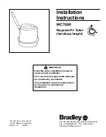 Preview for 1 page of Bradley WC7690 Installation Instructions