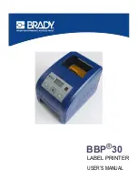 Brady BBP 30 User Manual предпросмотр