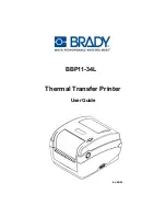 Brady BBP11-34L User Manual предпросмотр