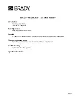 Preview for 1 page of Brady BRADYMARKER XC Plus Manual