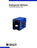 Предварительный просмотр 1 страницы Brady Bradyprinter 300 MVPplus Quick Reference Manual